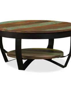 vidaXL Coffee Table 65 cm Solid Reclaimed Wood