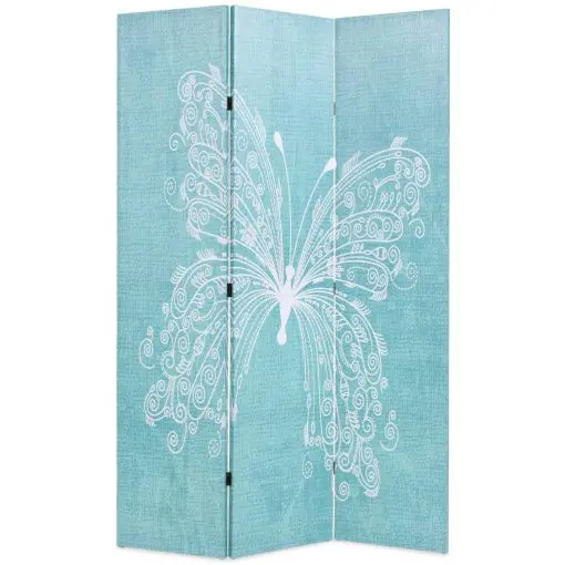 vidaXL Folding Room Divider 120×180 cm Butterfly Blue
