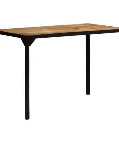 vidaXL Dining Table Solid Rough Mange Wood and Steel 120 cm