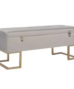 vidaXL Bench with Storage Compartment 105 cm Grey Velvet