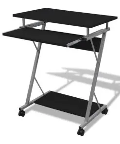 Computer Desk Pull Out Tray Furniture Office Student Table Black