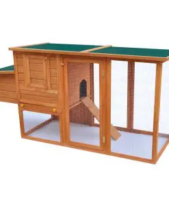 vidaXL Outdoor Chicken Cage Hen House with 1 Egg Cage Wood