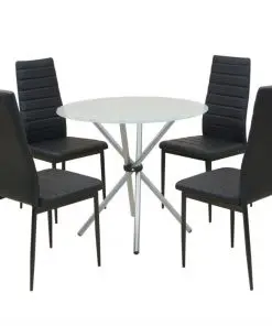 vidaXL Five Piece Dining Table and Chair Set