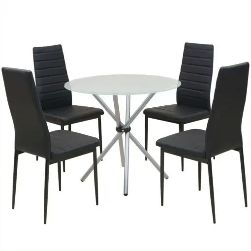 vidaXL Five Piece Dining Table and Chair Set