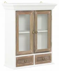 vidaXL Wall Cabinet White 49x22x59 cm Solid Wood