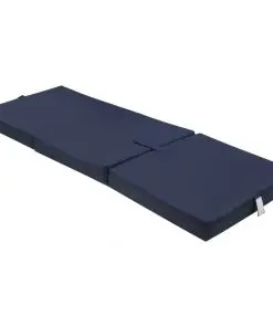 vidaXL Trifold Foam Mattress Blue Fabric 70×190 cm