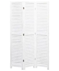 vidaXL 3-Panel Room Divider White 105×165 cm Wood