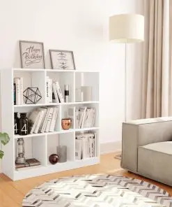 vidaXL Book Cabinet White 97.5×29.5×100 cm Chipboard