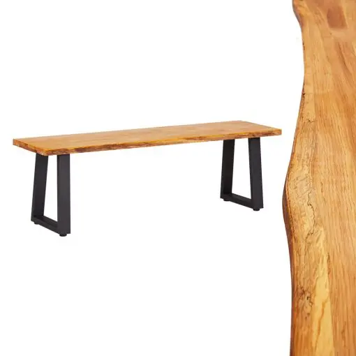 vidaXL Bench 140 cm Natural Solid Oak Wood