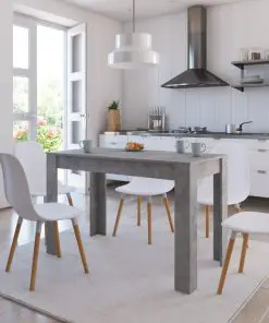 vidaXL Dining Table Concrete Grey 120x60x76 cm Chipboard