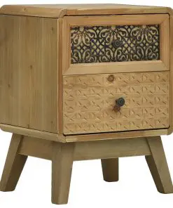 vidaXL Bedside Cabinet Brown 37x30x51 cm Wood