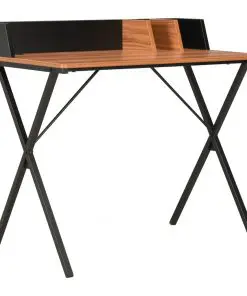 vidaXL Desk Black and Brown 80x50x84 cm