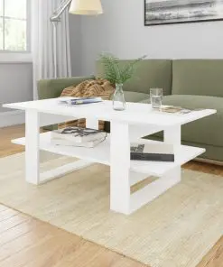 vidaXL Coffee Table White 110x55x42 cm Chipboard
