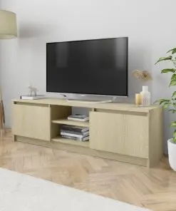 vidaXL TV Cabinet Sonoma Oak 120x30x35.5 cm Chipboard
