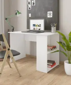 vidaXL Desk White 110x60x73 cm Chipboard