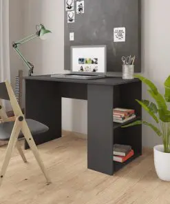 vidaXL Desk Grey 110x60x73 cm Chipboard