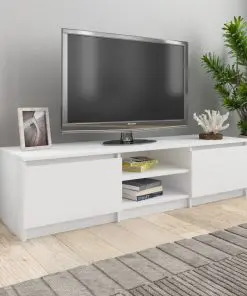 vidaXL TV Cabinet White 140x40x35.5 cm Chipboard