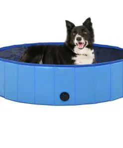 vidaXL Foldable Dog Swimming Pool Blue 120×30 cm PVC