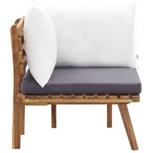 vidaXL Garden Corner Sofa with Cushions Solid Acacia Wood