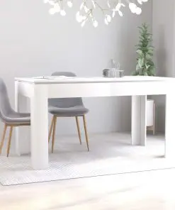 vidaXL Dining Table White 140x70x76 cm Chipboard