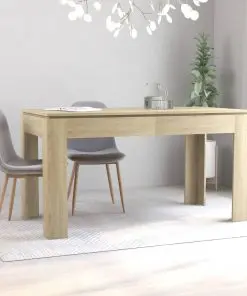 vidaXL Dining Table Sonoma Oak 140x70x76 cm Chipboard