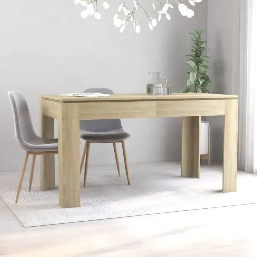 vidaXL Dining Table Sonoma Oak 140x70x76 cm Chipboard