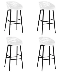 vidaXL Bar Chairs 4 pcs White