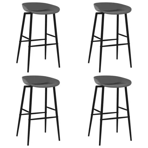 vidaXL Bar Chairs 4 pcs Grey