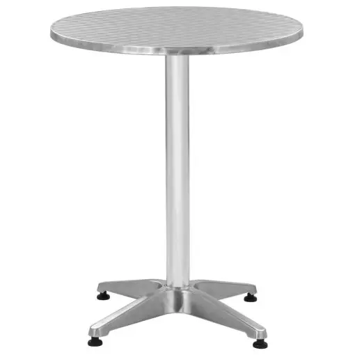vidaXL Garden Table Silver 60×70 cm Aluminium