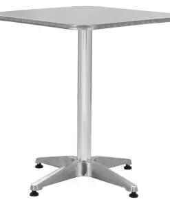 vidaXL Garden Table Silver 60x60x70 cm Aluminium