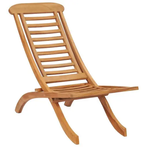 vidaXL Folding Garden Chairs Solid Teak Wood