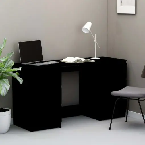 vidaXL Writing Desk Black 140x50x77 cm Chipboard