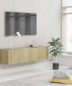 vidaXL TV Cabinet Sonoma Oak 120x30x30 cm Chipboard