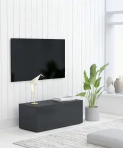 vidaXL TV Cabinet Grey 80x34x30 cm Chipboard