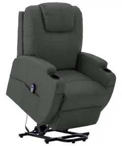 vidaXL Stand-up Recliner Anthracite Faux Leather (AU only)