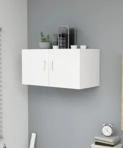 vidaXL Wall Mounted Cabinet White 80x39x40 cm Chipboard