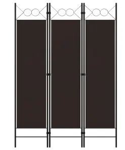 vidaXL 3-Panel Room Divider Brown 120×180 cm