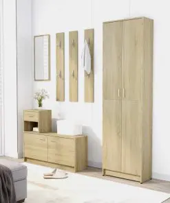 vidaXL Hallway Furniture Set Sonoma Oak Chipboard